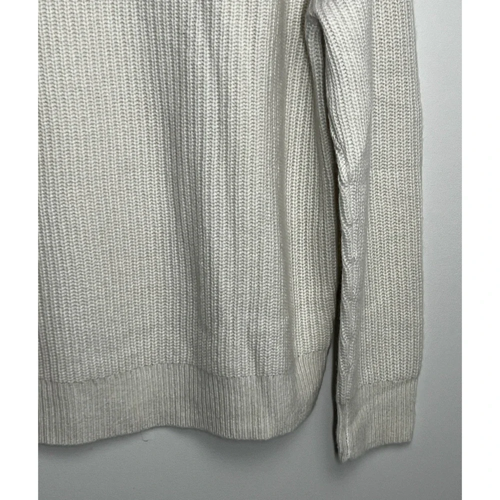 J Crew Midweight Cashmere Sweater Mens L Ribbed Raglan Sleeve Turtleneck Sweater